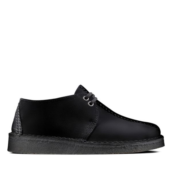 Clarks Womens Desert Trek Flat Shoes Black | CA-8109426